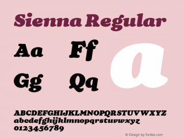 Sienna Black Italic Version 1.00图片样张