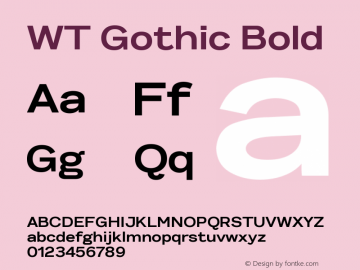 WT Gothic Bold Version 2.005 | web-ttf图片样张