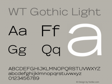 WT Gothic Light Version 2.005 | web-ttf图片样张