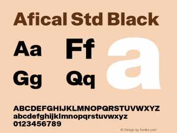 AficalStd-Black Version 2.000;FEAKit 1.0图片样张