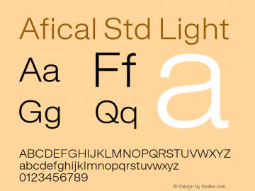 AficalStd-Light Version 2.000;FEAKit 1.0图片样张