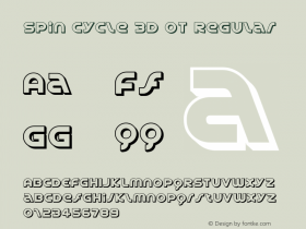 Spin Cycle 3D OT Regular Version 1.000;PS 001.000;hotconv 1.0.38 Font Sample