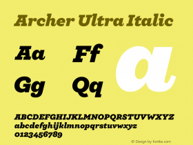 Archer Ultra Italic Version 1.302 Pro图片样张