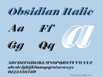 Obsidian Roman Italic Version 1.002图片样张