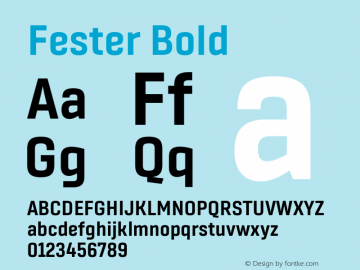 Fester Bold Version 1.000图片样张