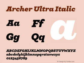 Archer Ultra Italic Version 1.302 Pro图片样张