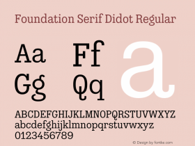 Foundation Serif Didot Regular Version 1.001图片样张