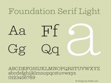 Foundation Serif Light Version 1.001图片样张