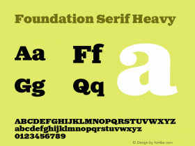 Foundation Serif Heavy Version 1.001图片样张