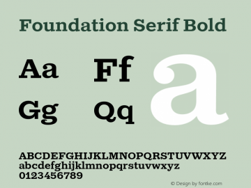 Foundation Serif Bold Version 1.001图片样张