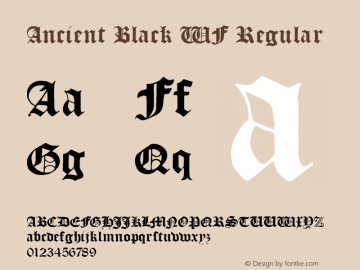 Ancient Black WF Regular 1.0图片样张