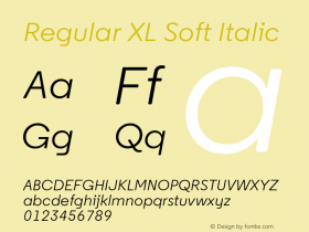 Regular XL Soft Italic Version 1.002图片样张