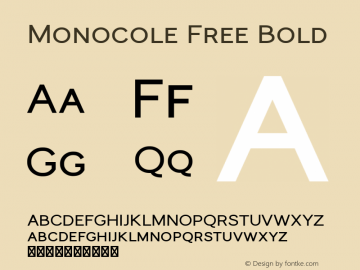 Monocole Free Bold Version图片样张