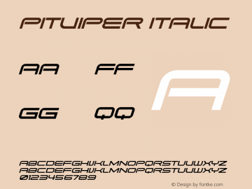 Pitviper Italic Version 1.000图片样张
