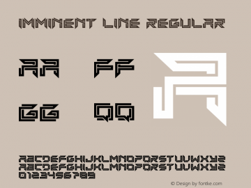 Imminent Line Version 3.00;February 2, 2022;FontCreator 11.5.0.2427 32-bit图片样张