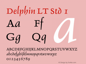 DelphinLTStd-1 Version 1.040;PS 001.000;Core 1.0.35;makeotf.lib1.5.4492图片样张