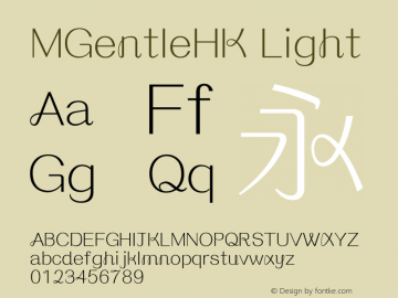 MGentleHK Light 图片样张
