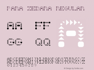 Para Zebara Regular Version 1.0 Font Sample