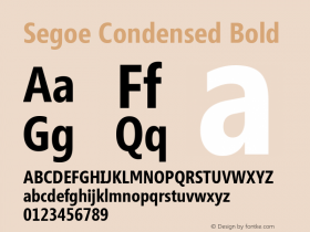 Segoe Condensed Bold Version 1.05图片样张