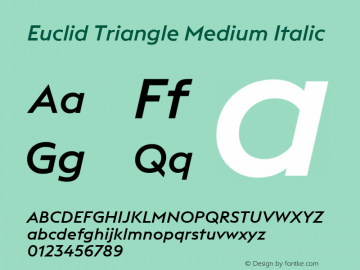 Euclid Triangle Medium Italic Version 3.001图片样张