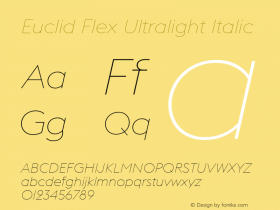 Euclid Flex Ultralight Italic Version 3.000图片样张