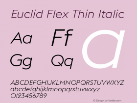 Euclid Flex Thin Italic Version 3.000图片样张