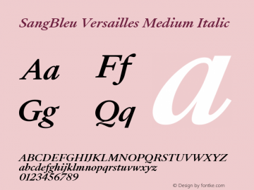 SangBleu Versailles Medium Italic Version 2.500图片样张