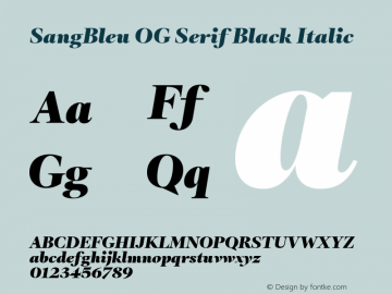 SangBleu OG Serif Black Italic Version 3.000图片样张