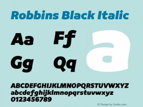 Robbins Black Italic Version 1.000图片样张