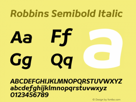 Robbins Semibold Italic Version 1.000图片样张