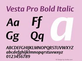 Vesta Pro Bold Italic Version 1.00图片样张