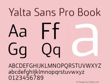 Yalta Sans Pro Book Version 1.000图片样张