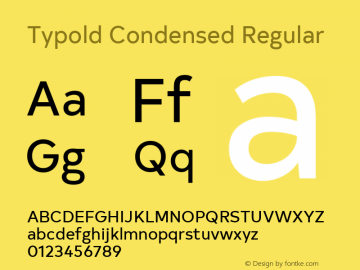 Typold Condensed Regular Version 1.001; ttfautohint (v1.5)图片样张