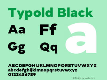 Typold Black Version 1.001; ttfautohint (v1.5)图片样张