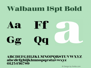 Walbaum 18pt Bold Version 1.00, build 15, s3图片样张