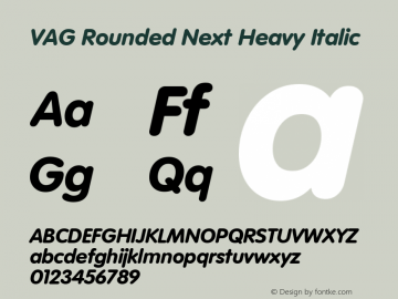 VAG Rounded Next Heavy It Version 1.00, build 24, s3图片样张