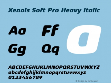 Xenois Soft Pro Heavy Italic Version 1.000图片样张