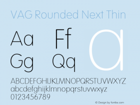 VAG Rounded Next Thin Version 1.00, build 24, s3图片样张