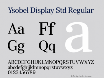 YsobelDisplayStd-Regular Version 1.000图片样张