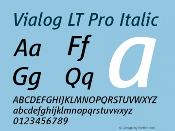VialogLTPro-Italic Version 1.00图片样张