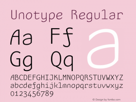 Unotype Regular Version 1.00图片样张