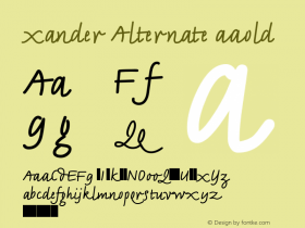 Xander Alternate Bold Version 1.00图片样张