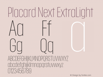 Placard Next ExtraLight Version 1.10, build 16, s3图片样张