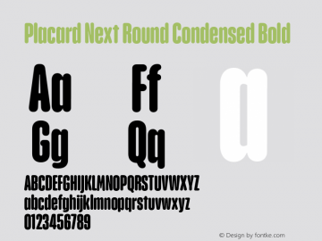 Placard Next Round Cn Bold Version 1.00, build 21, s3图片样张