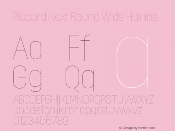 Placard Next Round Wd Hairline Version 1.00, build 21, s3图片样张