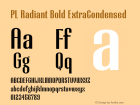 PL Radiant Bold ExtraCondensed Version 1.00图片样张