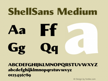 ShellSans Medium 001.000 Font Sample