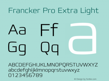 Francker Pro Extra Light Version 1.00图片样张