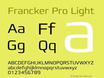 Francker Pro Light Version 1.00图片样张