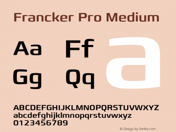 Francker Pro Medium Version 1.00图片样张